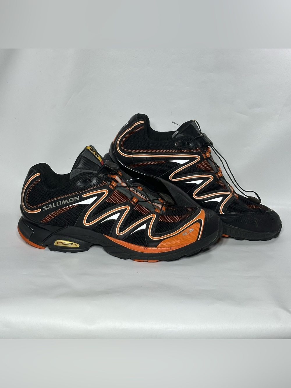 Salomon XT Hawk Black and Orange Hiking-Style Trail Sneakers Sz 13